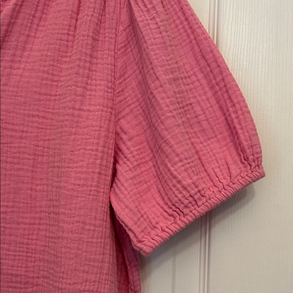J. Crew Pink Crinkle Blouse - Picture 4 of 5